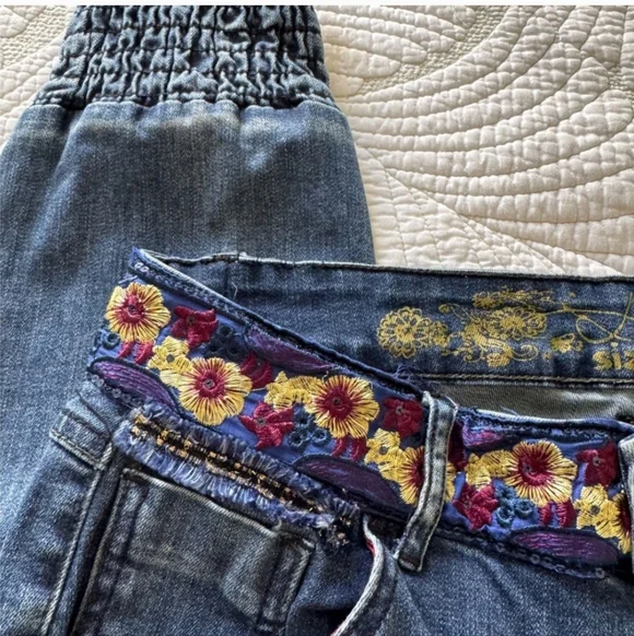 Desigual Boho Hippie Joggers Style Jeans Size 32 - Picture 4 of 10